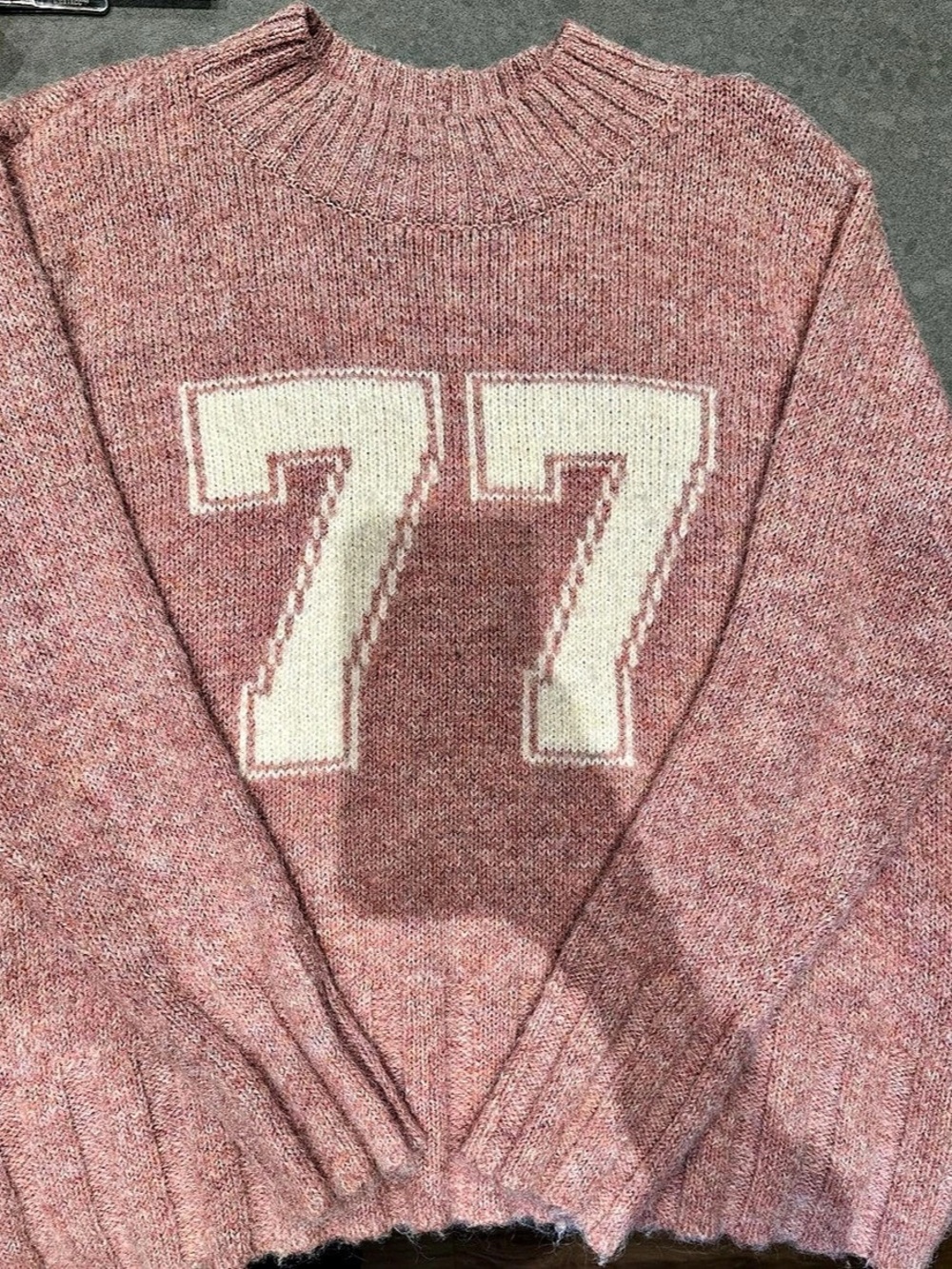 Pink 77 Graphic Sweater Like New